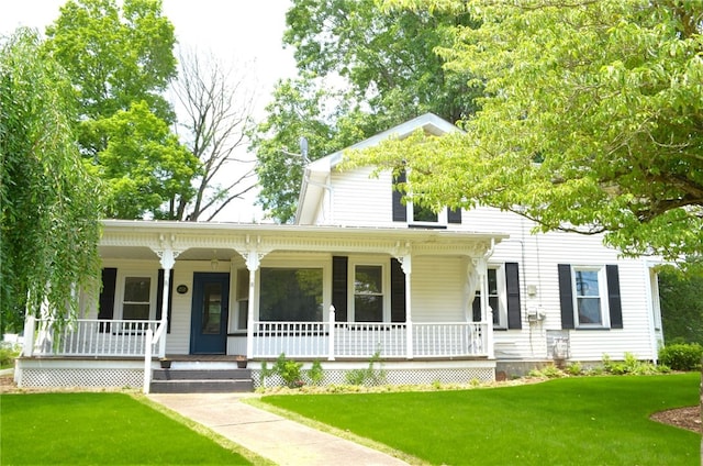 218 S Mercer, Linesville Boro, PA 16424 - view of front of property with a porch and a front lawn