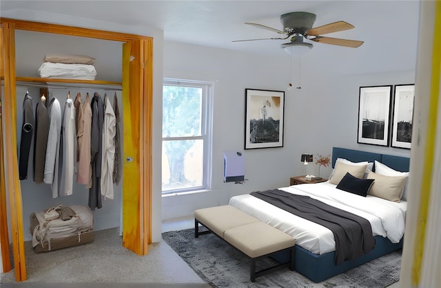 218 S Mercer, Linesville Boro, PA 16424 - carpeted bedroom with a closet and ceiling fan