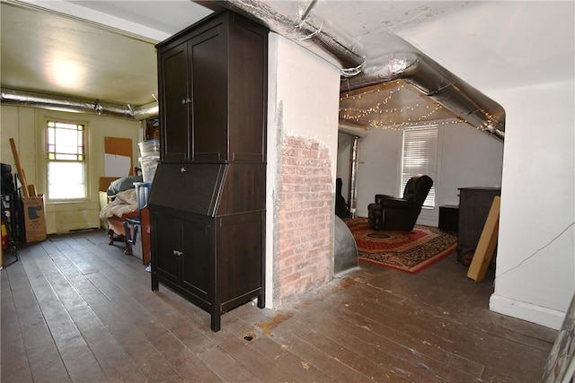 hallway featuring hardwood / wood-style flooring