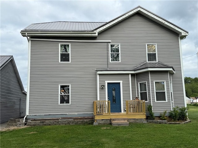 2650 Georgeville Rd, S Mahoning/Plumville, PA 15759 - view of front facade with a front lawn and metal roof