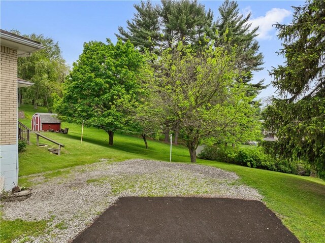 106 High St, Elizabeth Twp/Boro, PA 15037 - view of grassy yard with an outbuilding and a shed