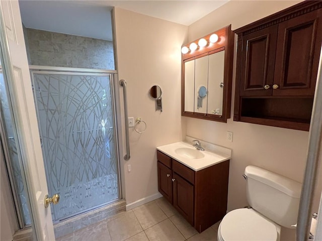 36 Amy Lyne Dr, Smithfield, PA 15478 - bathroom featuring vanity, a stall shower, and tile patterned flooring
