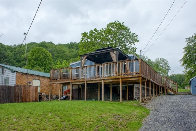 22 Cross Creek Rd, Cross Creek Twp, PA 15312 - back of house with a deck and stairs