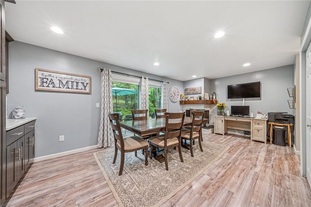 436 Allenberry Dr, Ross Twp, PA 15237 - dining space featuring light wood finished floors, baseboards, and recessed lighting