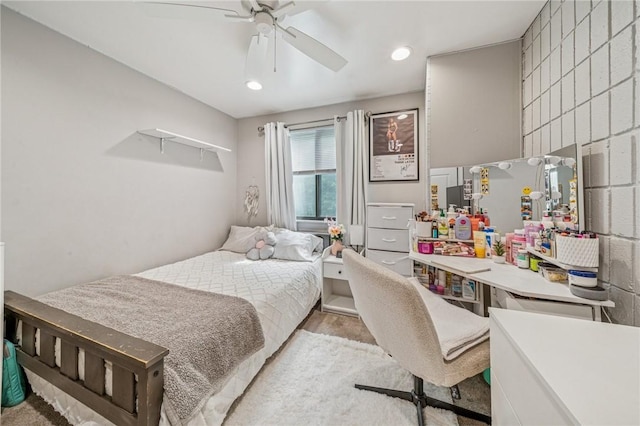 436 Allenberry Dr, Ross Twp, PA 15237 - bedroom featuring ceiling fan and recessed lighting