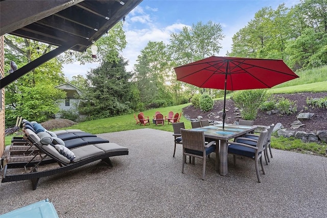 view of patio / terrace featuring outdoor dining space