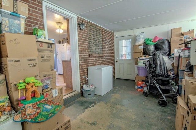 view of storage area
