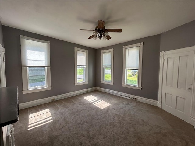 411 Cherry St, City Of But Ne, PA 16001 - carpeted empty room featuring baseboards and a ceiling fan