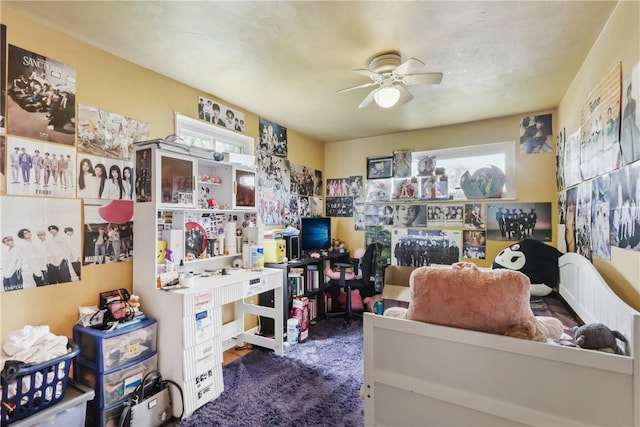 142 Meadowbrook Dr, Moon/Crescent Twp, PA 15108 - carpeted home office with ceiling fan