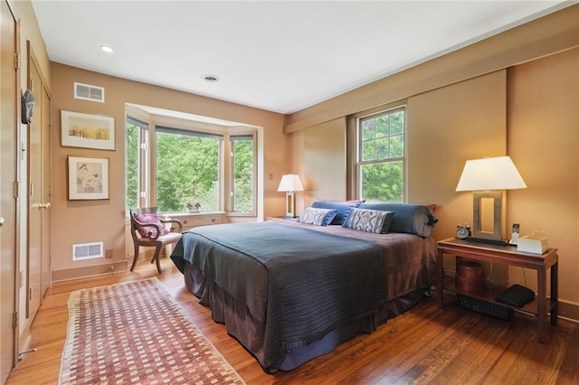 1017 Lancaster Ave, Regent Square, PA 15218 - bedroom with multiple windows, light wood-type flooring, baseboards, and recessed lighting