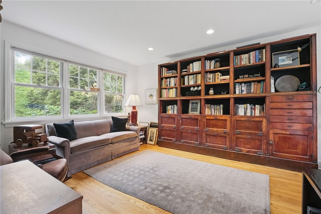 1017 Lancaster Ave, Regent Square, PA 15218 - living area featuring wood finished floors and recessed lighting