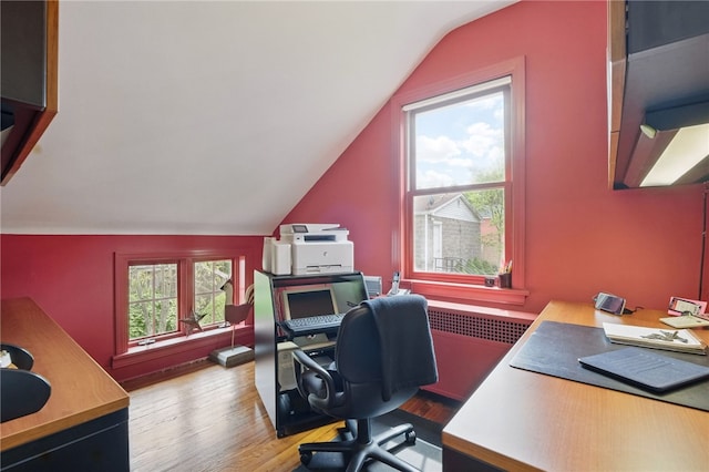 1017 Lancaster Ave, Regent Square, PA 15218 - office area with wood finished floors and vaulted ceiling