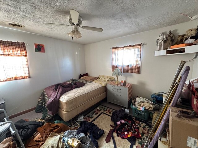 300 N Ave, Midway, PA 15060 - bedroom with a ceiling fan and a textured ceiling