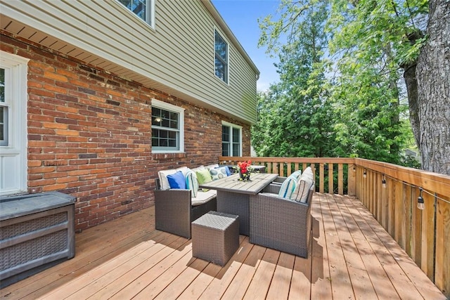 38 Elwyn Ave, Collier Twp, PA 15106 - wooden deck featuring outdoor lounge area