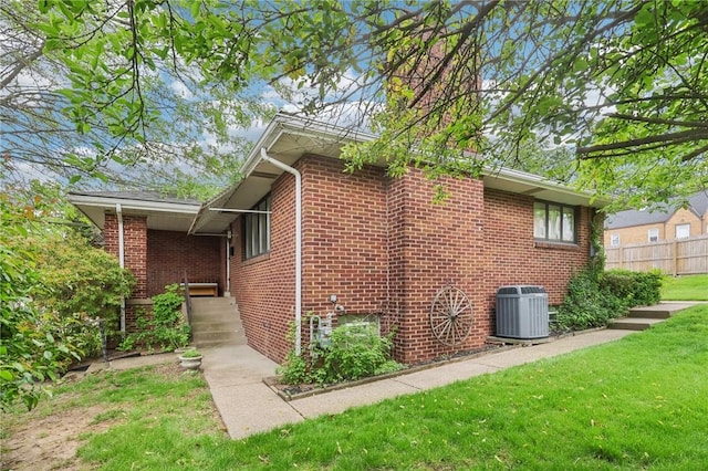 2403 Marion St, Hopewell Twp Bea, PA 15001 - view of side of home with brick siding and cooling unit