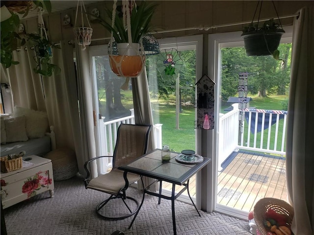 2381 Lake Rd, Jefferson Twp Mer, PA 16150 - sunroom / solarium featuring a chandelier