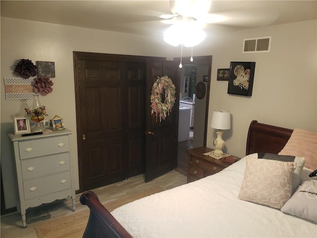 2381 Lake Rd, Jefferson Twp Mer, PA 16150 - bedroom featuring light wood-style floors and ceiling fan