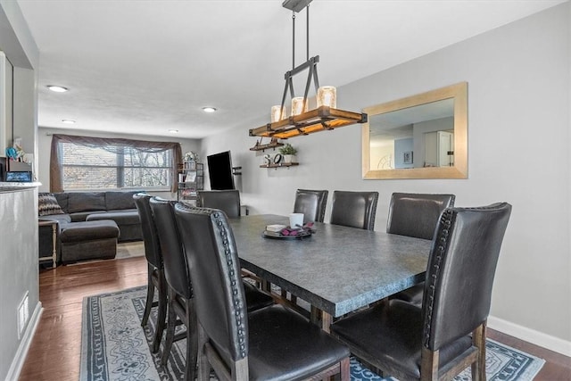 815 Semple Ave, Avalon, PA 15202 - dining room featuring wood finished floors, recessed lighting, and baseboards