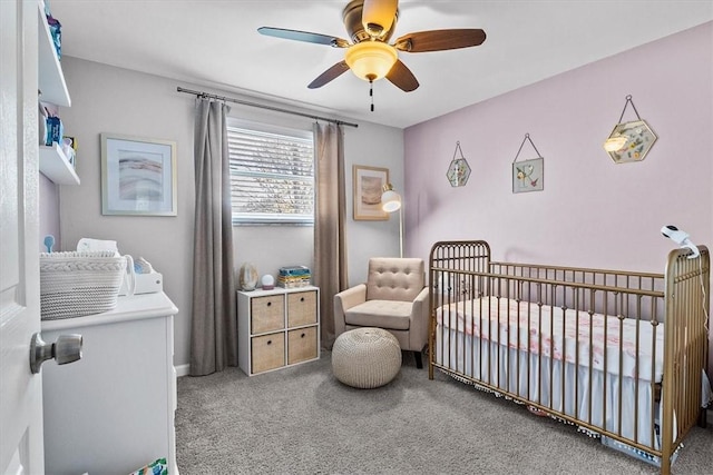815 Semple Ave, Avalon, PA 15202 - bedroom featuring carpet flooring, a nursery area, and a ceiling fan