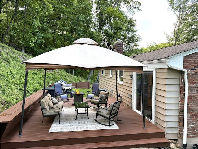 815 Semple Ave, Avalon, PA 15202 - wooden deck featuring an outdoor hangout area and a gazebo