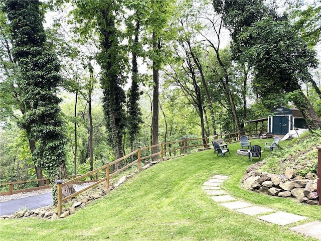 815 Semple Ave, Avalon, PA 15202 - view of yard featuring a fire pit