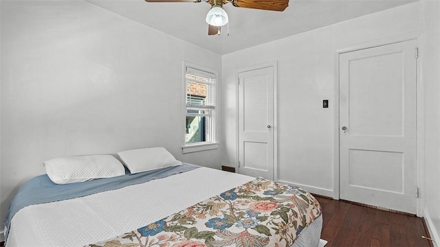 427 W Warrington Ave, Beltzhoover, PA 15210 - bedroom featuring wood finished floors and a ceiling fan