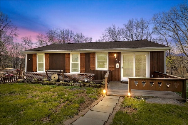 243 Grandview Blvd, Twp Of But Se, PA 16001 - bungalow featuring a wooden deck and a front yard