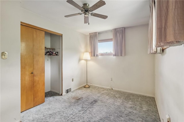 137 Terry Ln, Center Twp Bea, PA 15061 - unfurnished bedroom featuring carpet flooring, baseboards, a closet, and ceiling fan