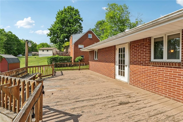 137 Terry Ln, Center Twp Bea, PA 15061 - wooden terrace featuring a lawn