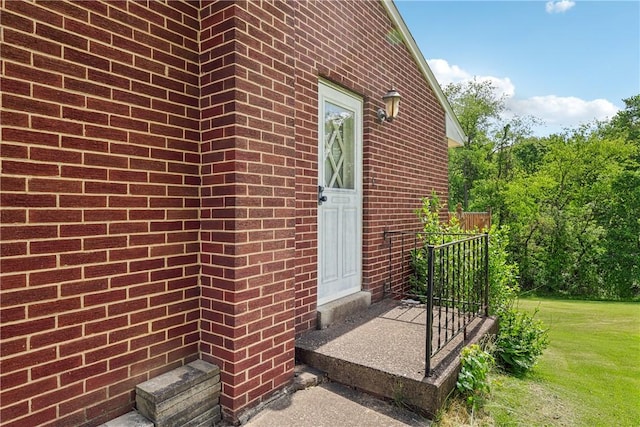 137 Terry Ln, Center Twp Bea, PA 15061 - property entrance featuring brick siding and a yard