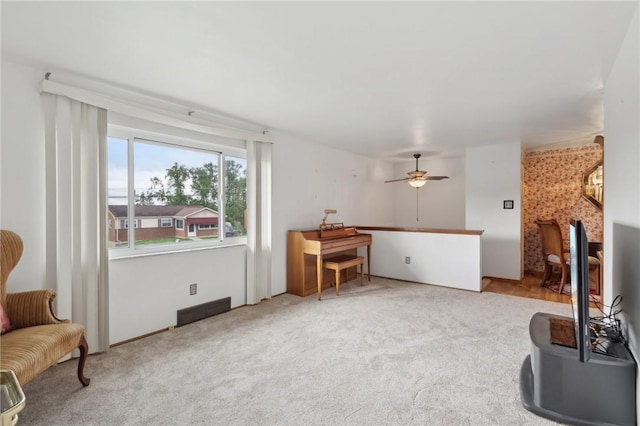 563 Meadowvale Dr, Cheswick, PA 15024 - sitting room featuring carpet flooring and a ceiling fan