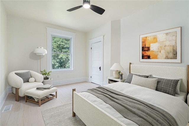 5415 Black St, East Liberty, PA 15206 - bedroom featuring wood finished floors, baseboards, and ceiling fan