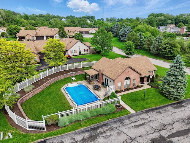 146 Barrington Dr, Collier Twp, PA 15071 - aerial perspective of suburban area featuring a pool area