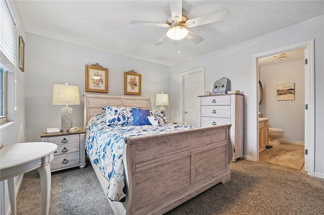 146 Barrington Dr, Collier Twp, PA 15071 - bedroom with carpet flooring, ensuite bathroom, a ceiling fan, and baseboards