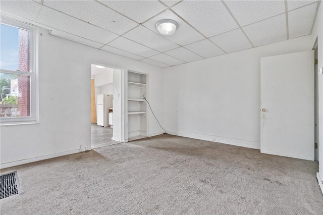 3318 Juliet St, Oakland, PA 15213 - carpeted empty room featuring a drop ceiling