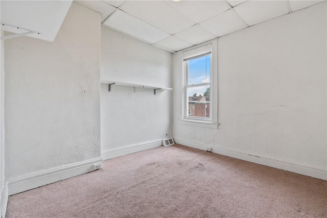 3318 Juliet St, Oakland, PA 15213 - carpeted spare room with a paneled ceiling and baseboards