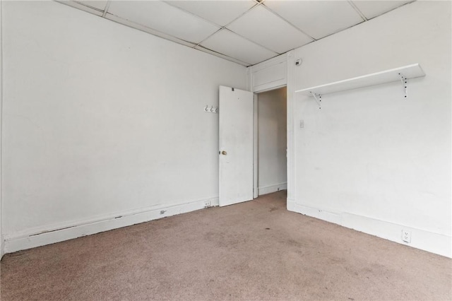 3318 Juliet St, Oakland, PA 15213 - unfurnished bedroom with a drop ceiling and carpet flooring