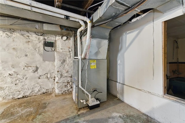 3318 Juliet St, Oakland, PA 15213 - unfinished basement featuring heating unit