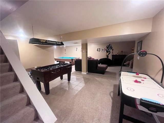 101 Pheasant Run Dr, Worth Twp But, PA 16057 - rec room featuring billiards table