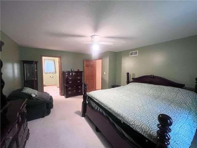101 Pheasant Run Dr, Worth Twp But, PA 16057 - bedroom featuring light colored carpet, ensuite bath, and a ceiling fan