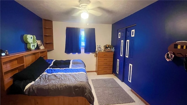 101 Pheasant Run Dr, Worth Twp But, PA 16057 - carpeted bedroom featuring a ceiling fan