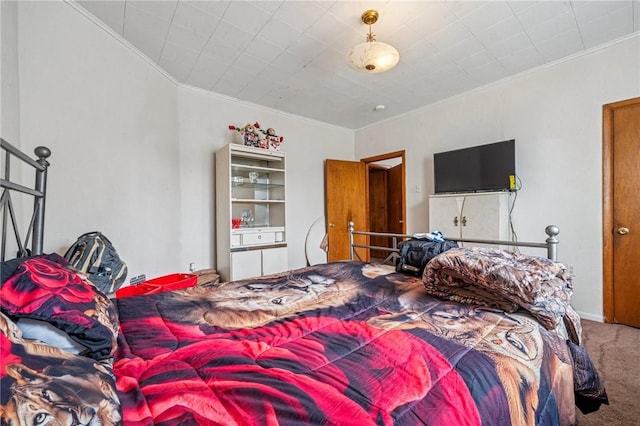 1725 Arlington Ave, South Side, PA 15210 - carpeted bedroom featuring crown molding
