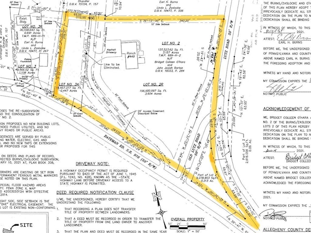 449 Bateman Rd, North Fayette, PA 15071 - survey map / technical document