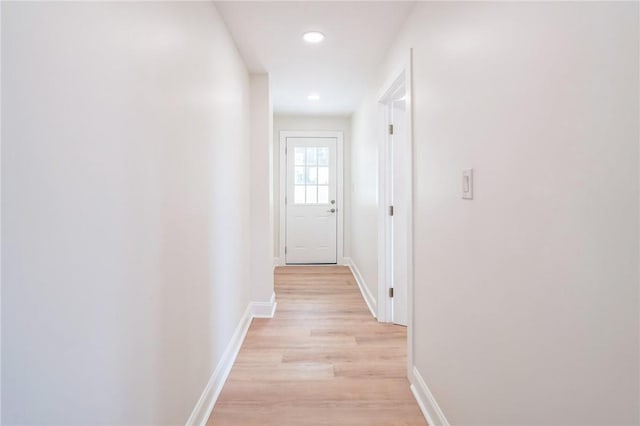 3510 Middletown Rd, Crafton Heights, PA 15204 - hall with light wood-style flooring, recessed lighting, and baseboards
