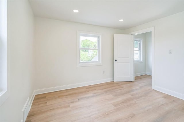 3510 Middletown Rd, Crafton Heights, PA 15204 - unfurnished room with light wood-style floors, baseboards, and recessed lighting