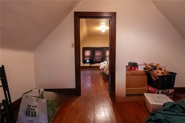 422 Hays Ave, Mount Oliver, PA 15210 - additional living space with hardwood / wood-style flooring and vaulted ceiling