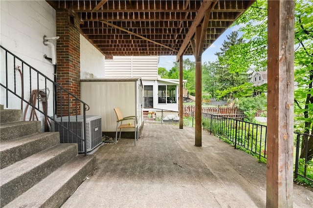 2351 Saranac Ave, Beechview, PA 15216 - view of patio featuring cooling unit and stairway