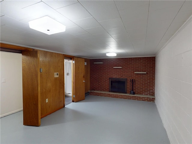 306 Cherokee Dr, Center Twp But, PA 16001 - finished below grade area with a fireplace