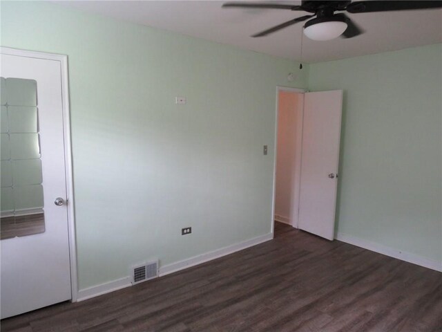 985 Mcneilly Rd, Mt Lebanon, PA 15226 - empty room with ceiling fan, wood finished floors, and baseboards