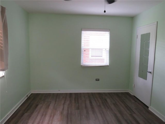 985 Mcneilly Rd, Mt Lebanon, PA 15226 - spare room featuring dark wood-style flooring and baseboards